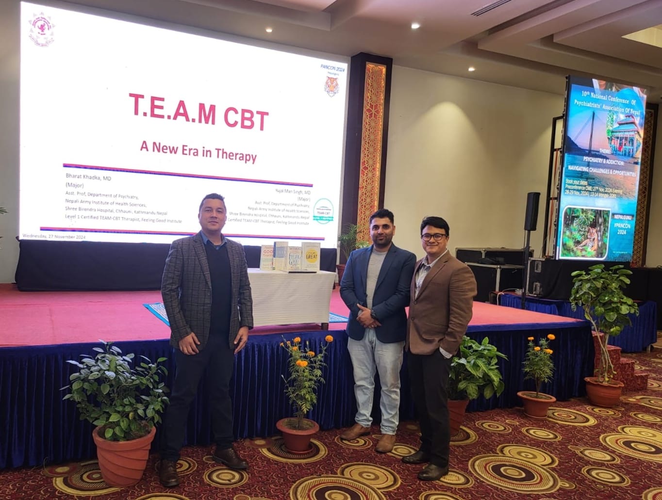 Dr. Kushal Kharel at a CBT-focused session during a national psychiatric conference
