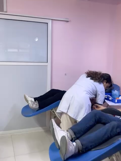 Dr. Kushal Kharel at an emergency blood donation campaign at Everest Hospital, Baneshwor